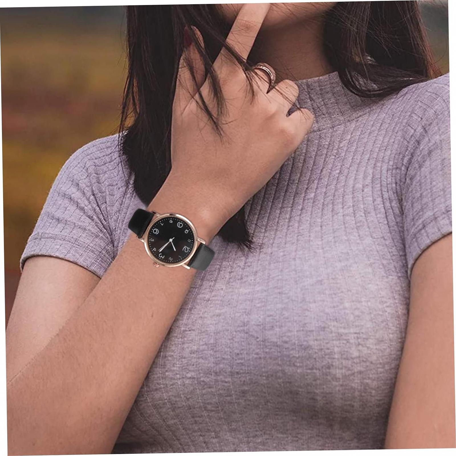 Часы OATIPHO Модные Женские Простые Наручные Часы Черный, фото №4