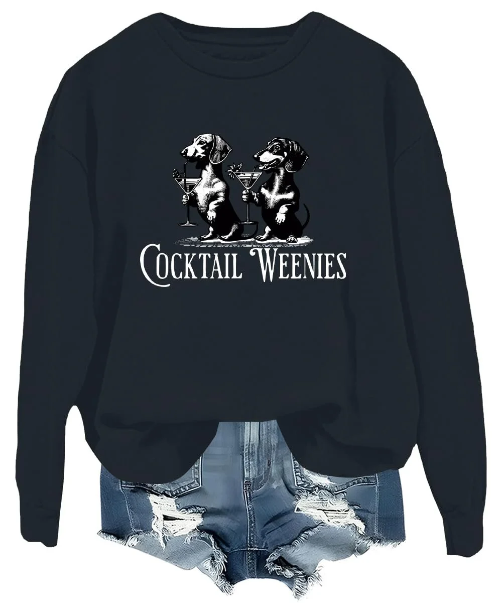 Толстовка Коктейль Вініс Такса Унісекс З Довгими Рукавами, фото №1