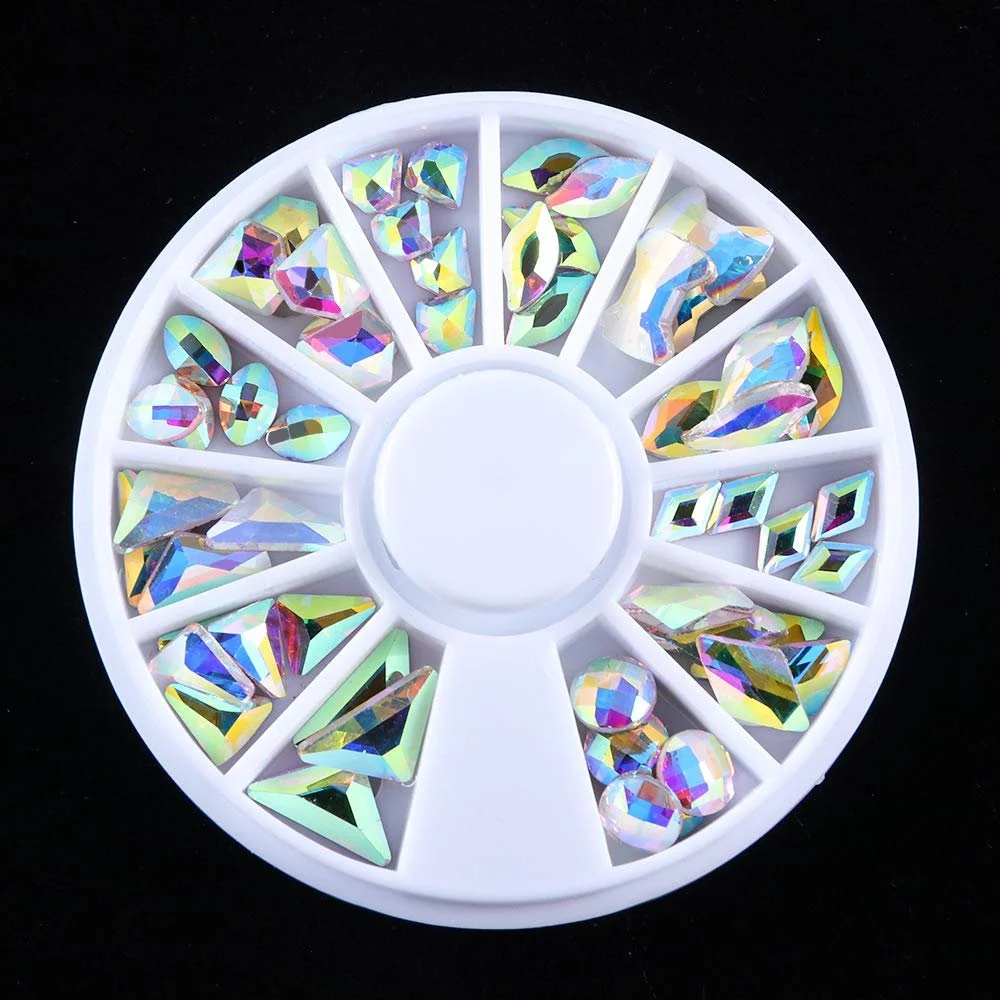 Мікс Rainbow Трикутник Ромб Діамант Плоский Чорний 60 шт., фото №1