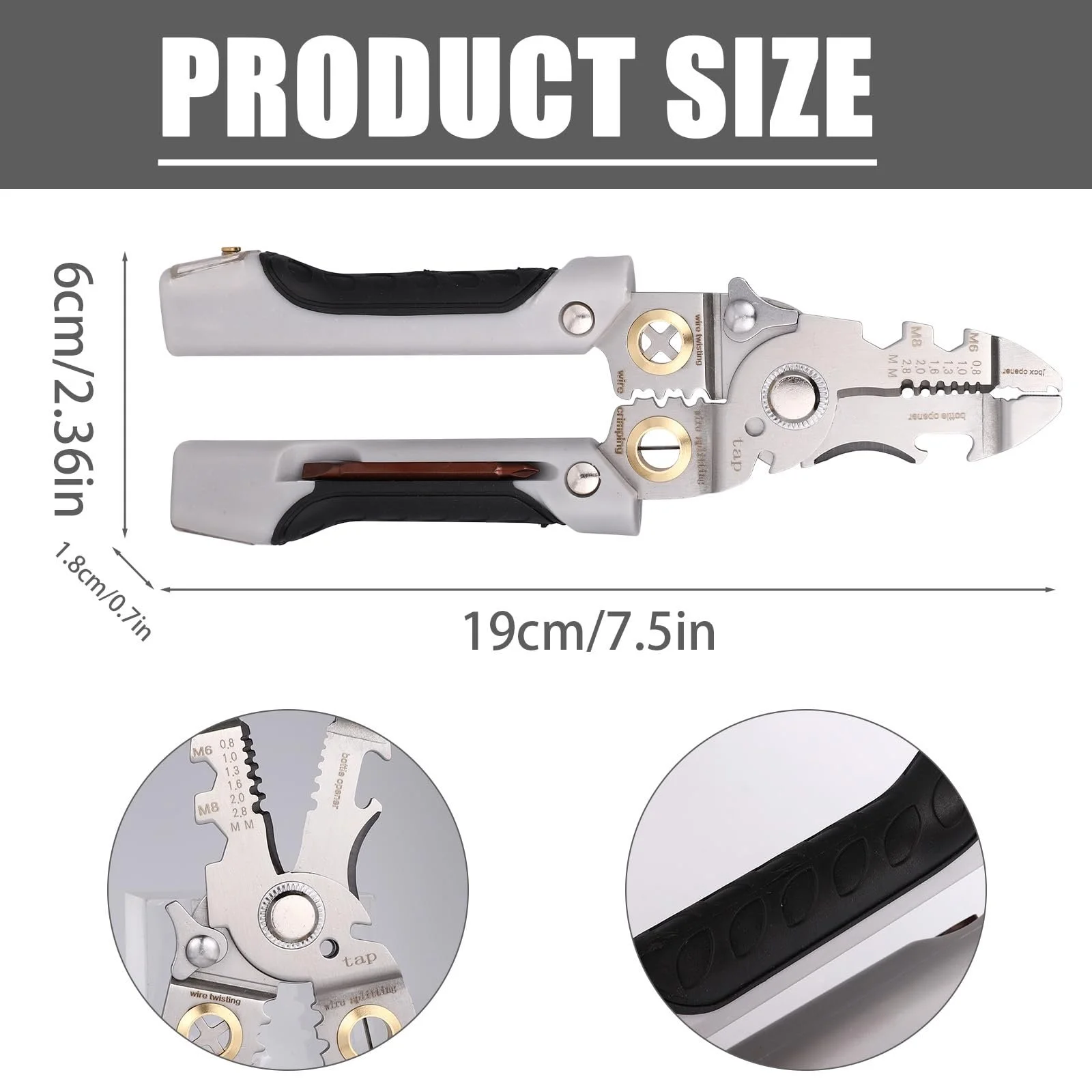 Стриппер многофункциональный 21 в 1 для электромонтажных работ, фото №2