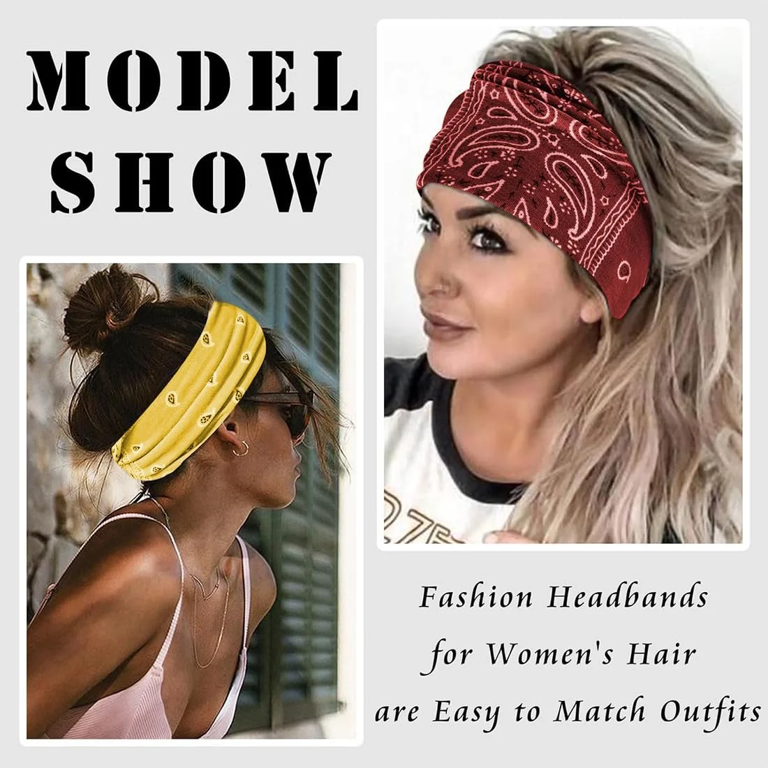 Пов'язка Еластична Широка М'яка 4 шт. Літня Богемна, фото №3