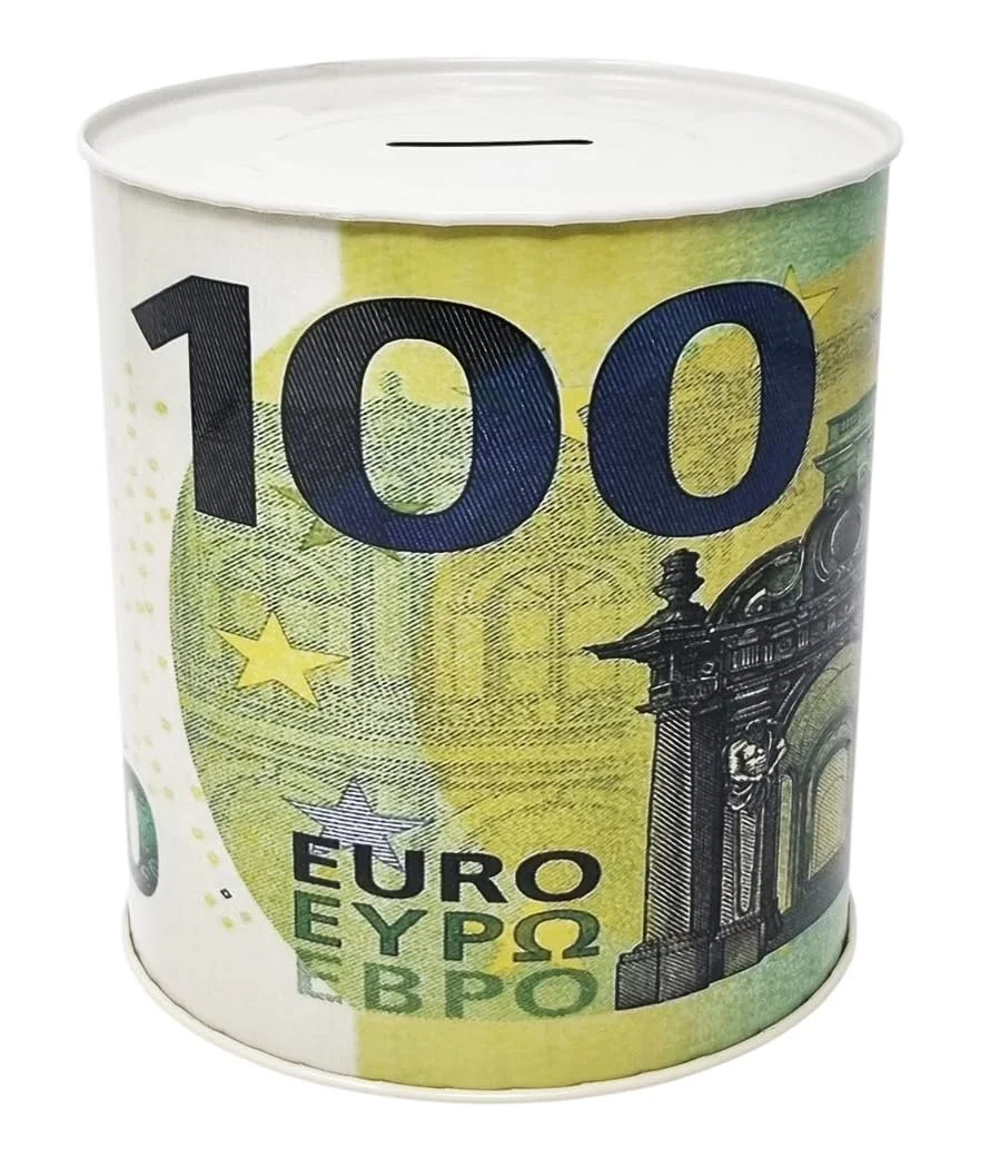 Скарбничка 100 Євро металева жерстяна 15 x 14 см, фото №1