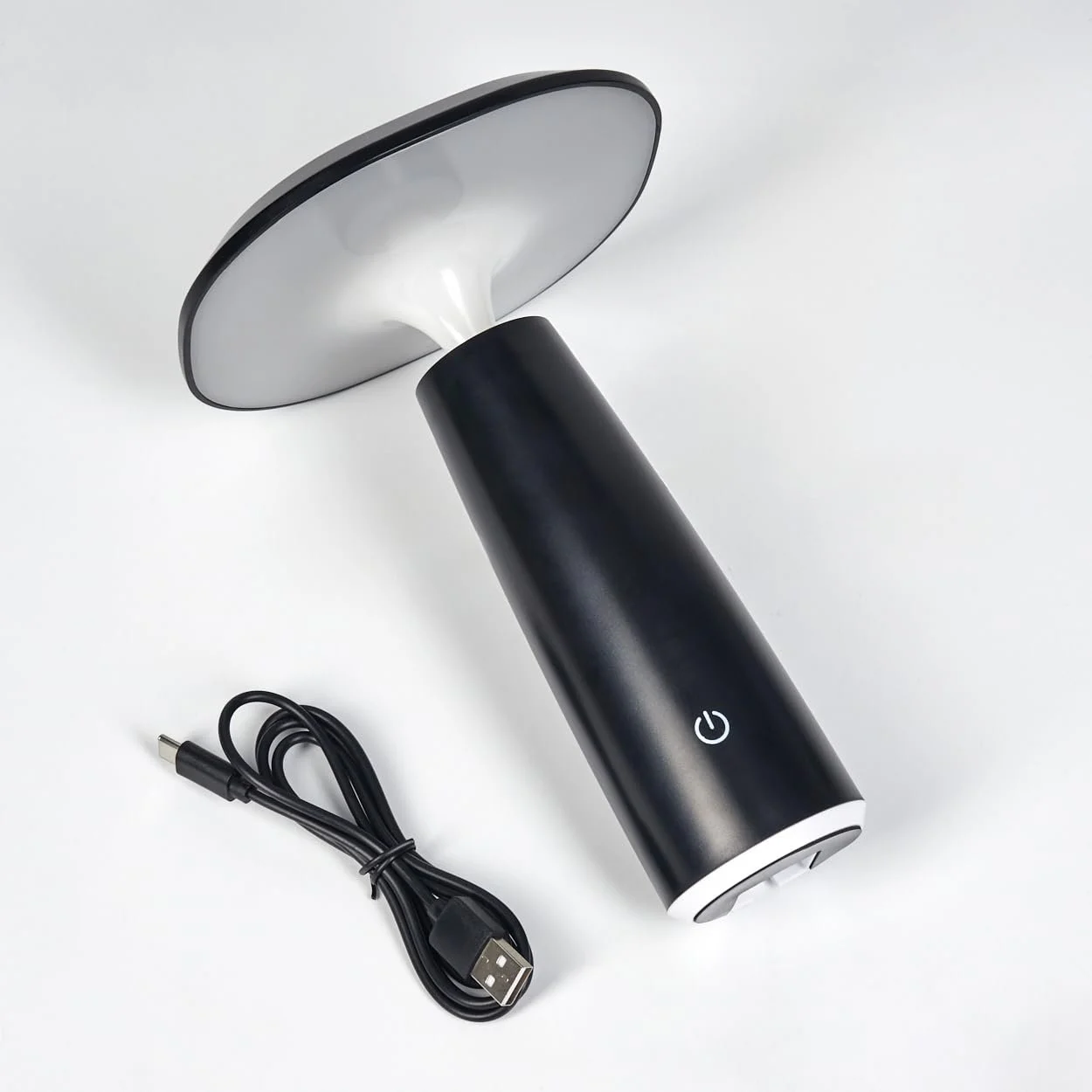 Світлодіодна настільна лампа HOFSTEIN Eryla Пластикова, Чорна/Біла/Прозора, Акумуляторна, Сенсорний димер, 1 Вт, 100 лм, фото №6