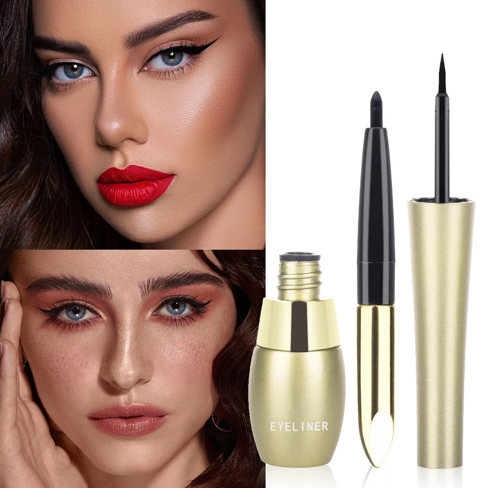 Подводка 2-в-1 для женского макияжа, 8 мл (черный,), фото №7