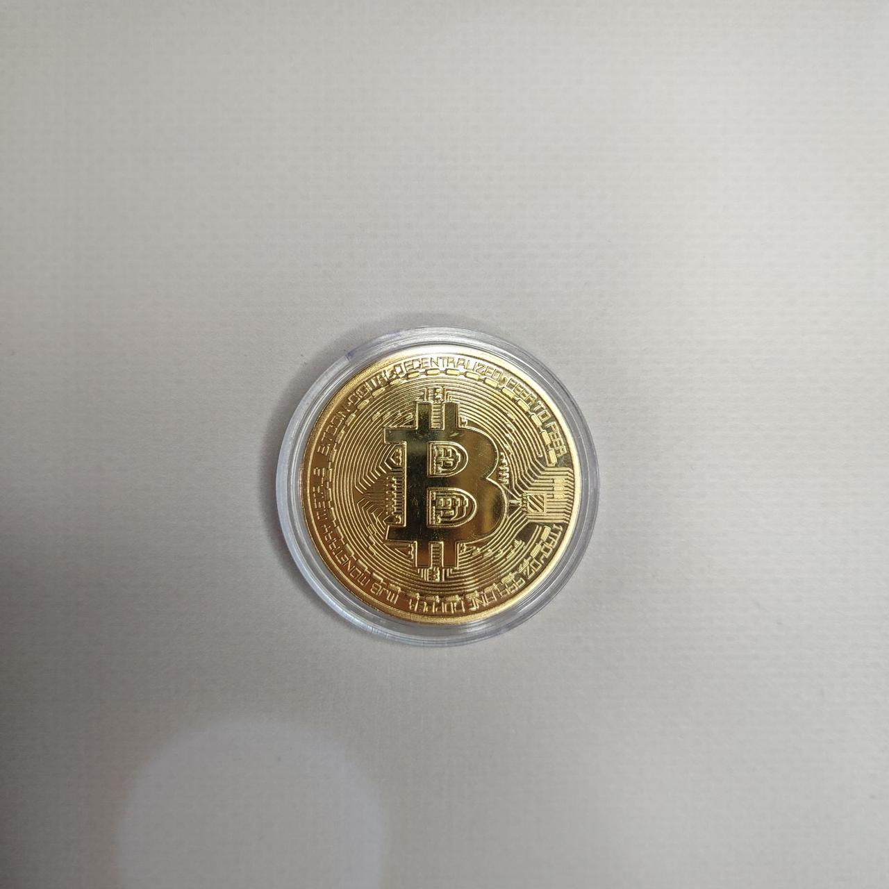 Сувенирная монета Bitcoin Биткоин, фото №3