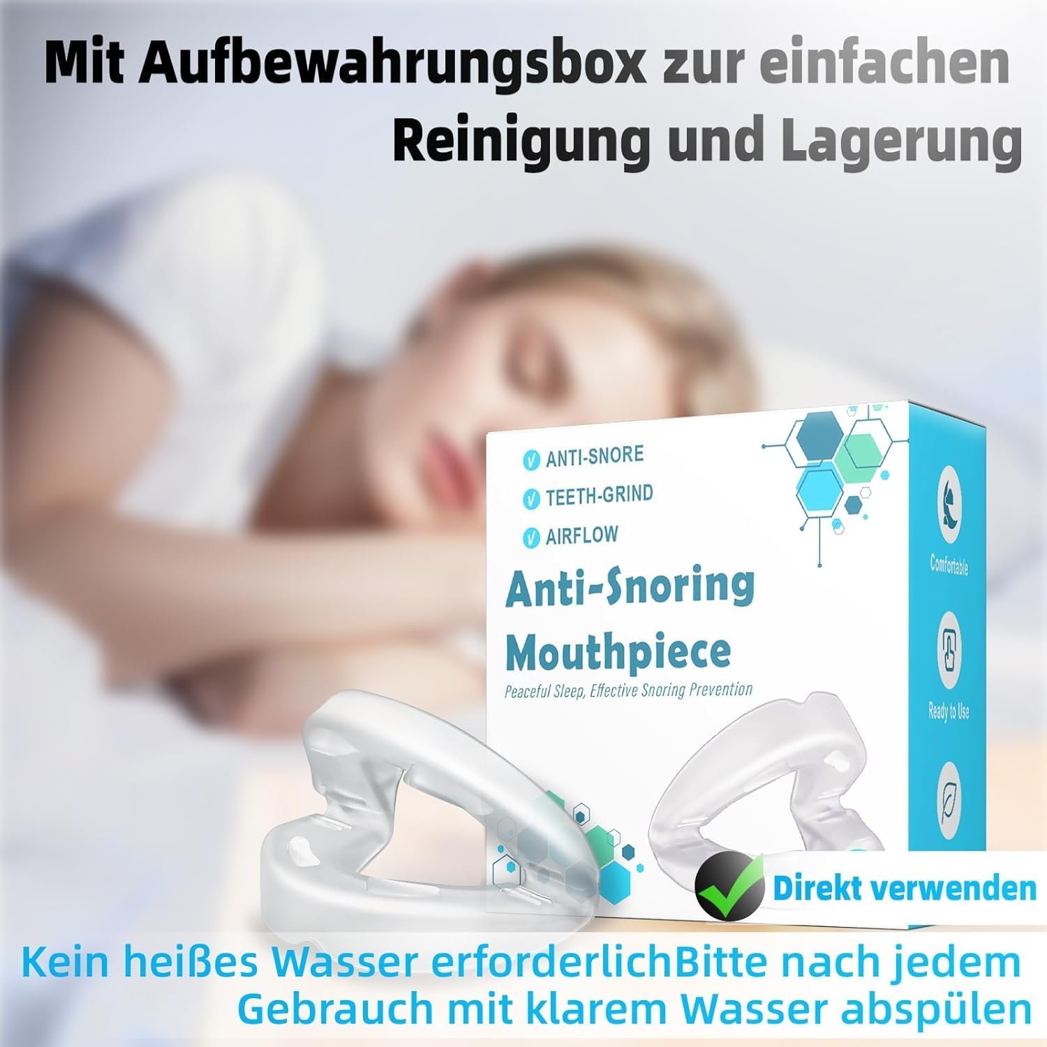 Щипці проти хропіння AIOUTGOGO, Легкі, проти хропіння, 180 градусів, білі (1 шт), фото №6 Щипці проти хропіння AIOUTGOGO, Легкі, проти хропіння, 180 градусів, білі (1 шт), фото №6