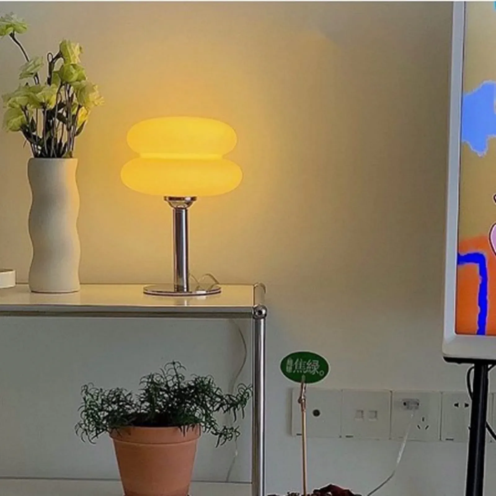 Настільна лампа Egg Cake Glass Beige, фото №8