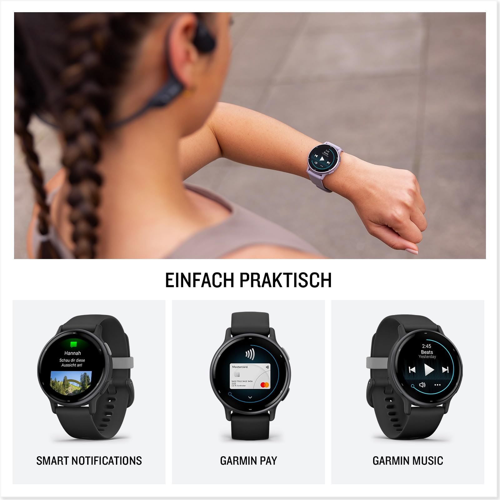 Смарт-часы Garmin Vivoactive 5 GPS с сенсорным AMOLED-дисплеем 1.2 дюйма, функциями фитнеса, здоровья и музыки [Восстановленный], фото №4