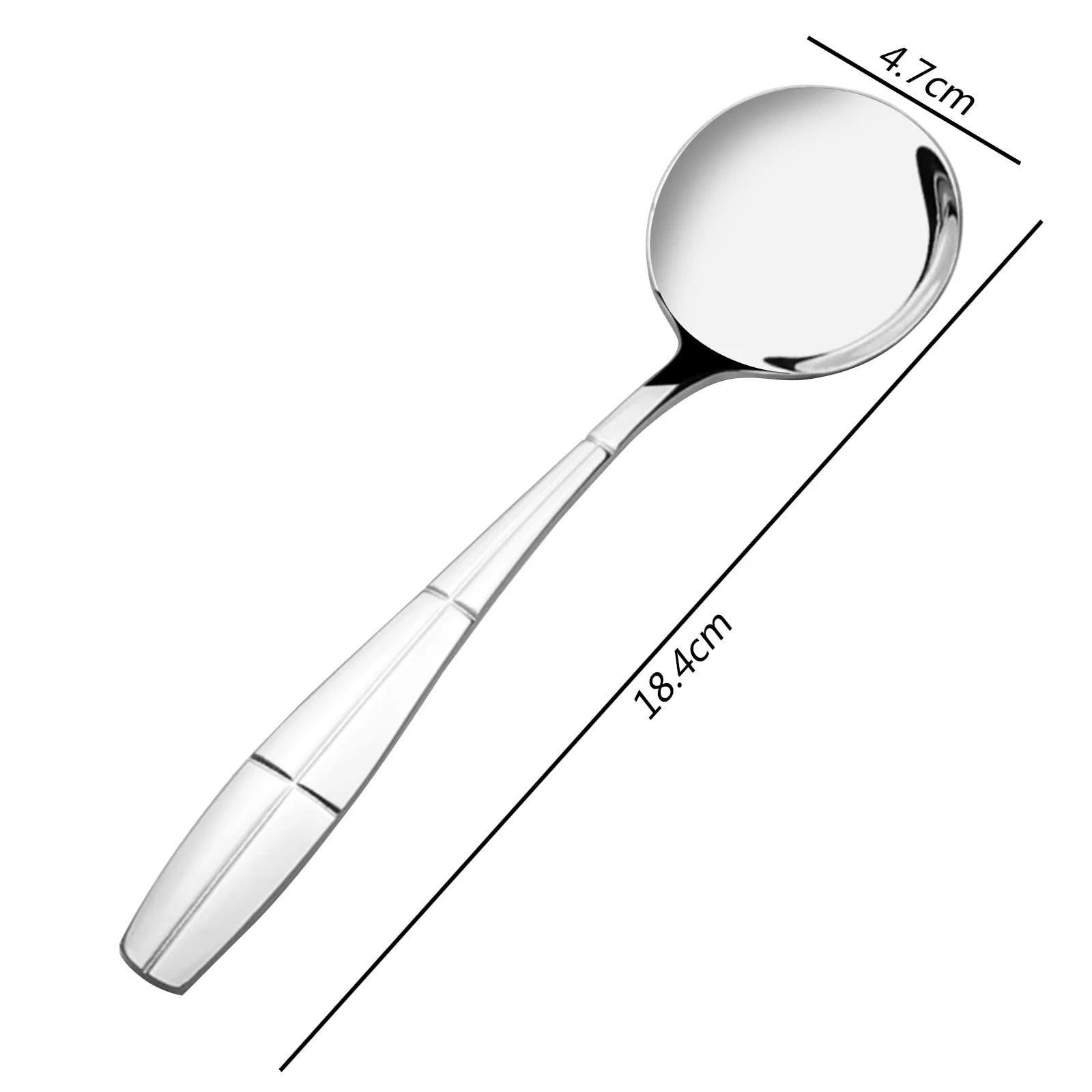 Ложка для супу Callyne Кругла з нержавіючої сталі, набір 12 штук, фото №2 Ложка для супу Callyne Кругла з нержавіючої сталі, набір 12 штук, фото №2