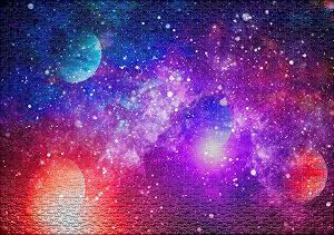 Пазл Ulmer Puzzleschmiede Floating Worlds Космос 1000 элементов synthetic.ua - Фото 1