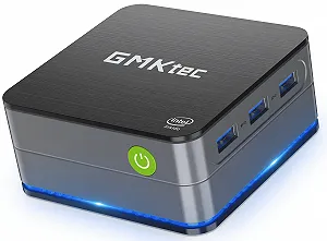 Міні ПК GMKtec Nucbox G2 Plus / Intel N150 / RAM 12GB / SSD 512GB / 2 x HDMI / 2 x LAN / Wi-Fi 6 / Bluetooth 5.2 / Windows 11 / Сірий - Фото 1