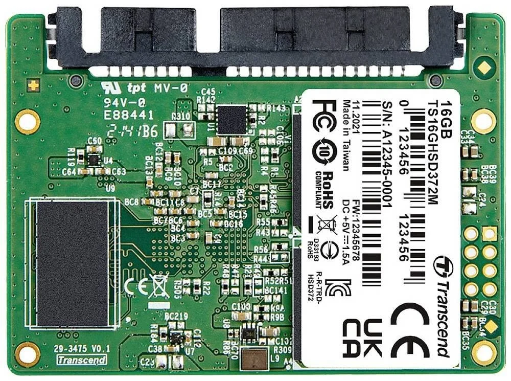 Half-Slim SSD Transcend Hsd372M TS16GHSD372M 16 ГБ Serial ATA III MLC NAND, фото №1
