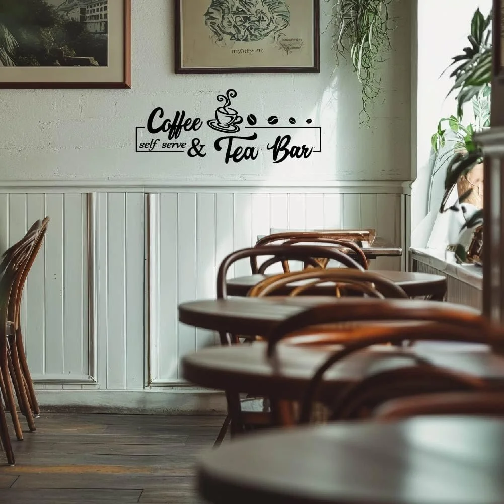 Наклейка на стіну SUPERDANT Coffee and Tea Bar Vinyl 90 x 30 см, фото №3