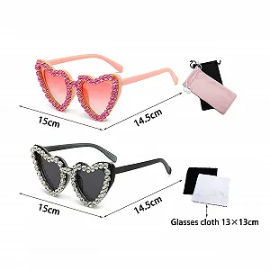 Сонцезахисні окуляри TAFACE Серце Рожевий, Чорний synthetic.ua - Фото 1