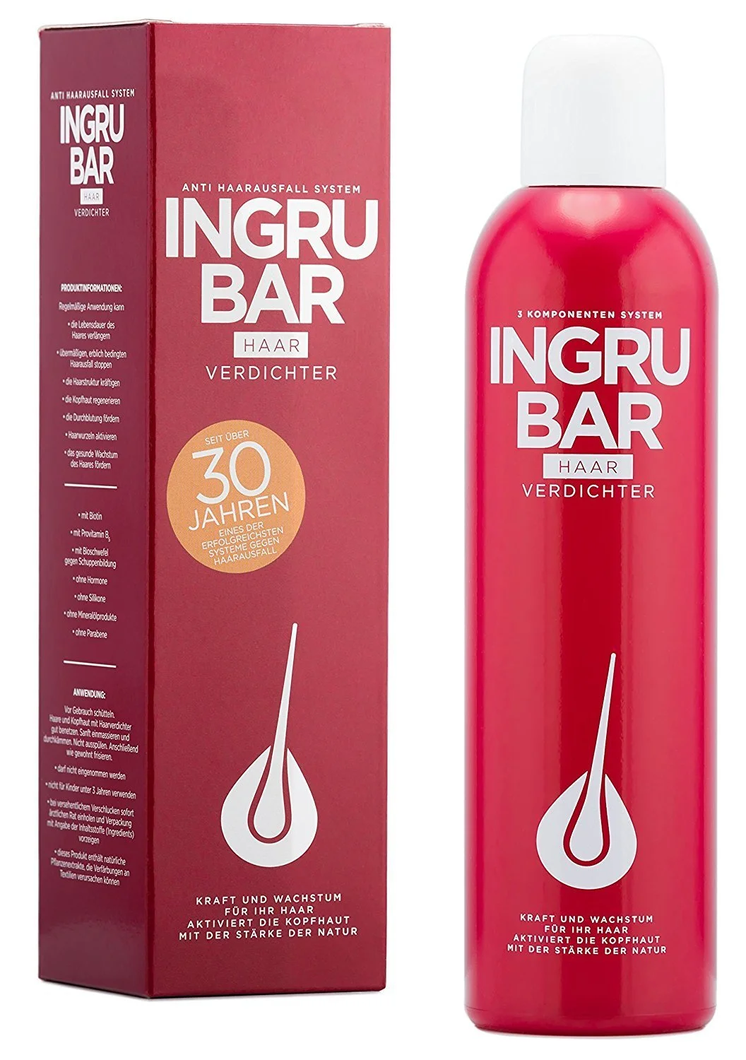 Сироватка для волосся Ingrubar, 1 шт (1 x 250 мл, запас на 3 місяці) проти випадіння волосся для жінок та чоловіків, веганська, фото №1