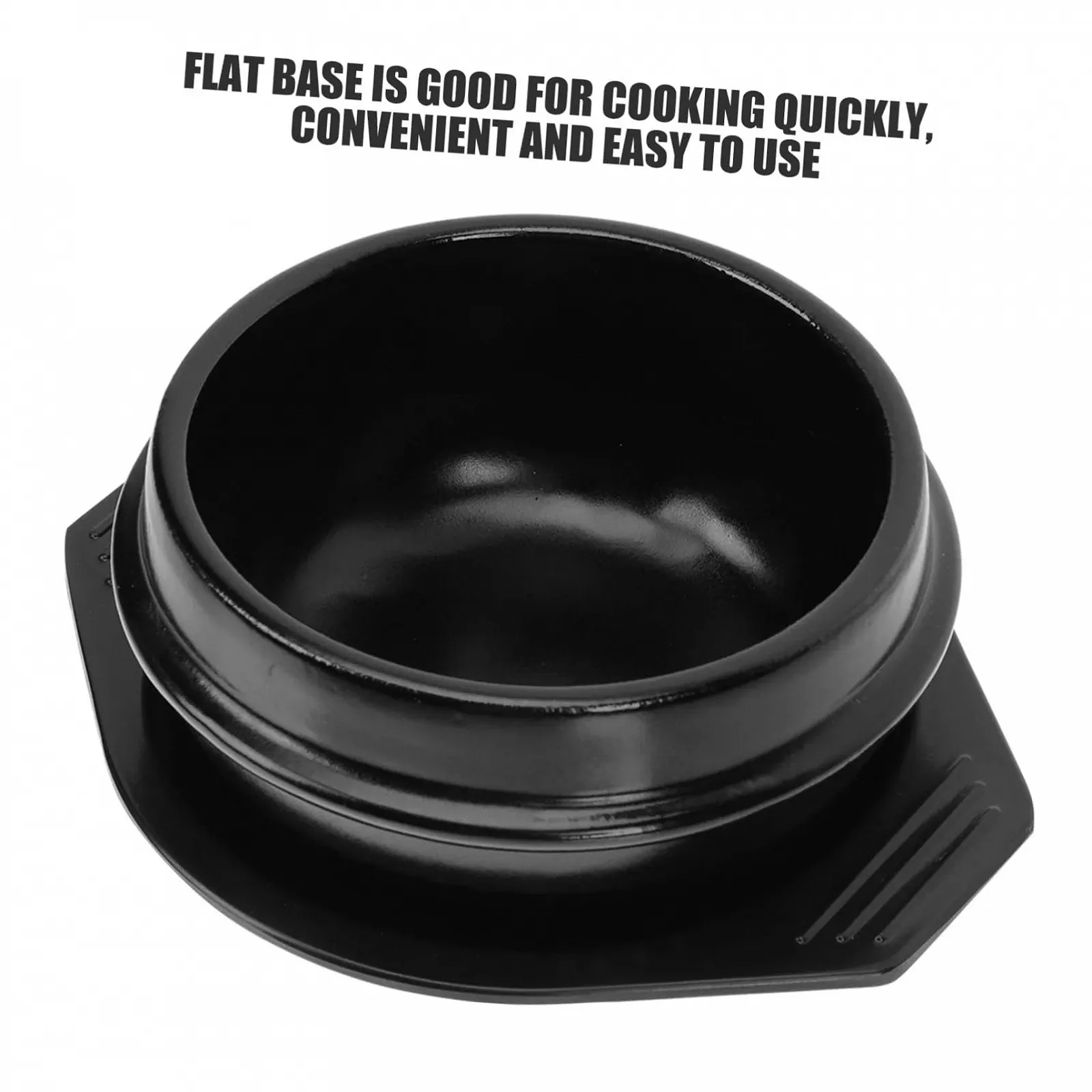 Кастрюля керамическая термостойкая с подносом для корейской кухни и рагу, фото №5