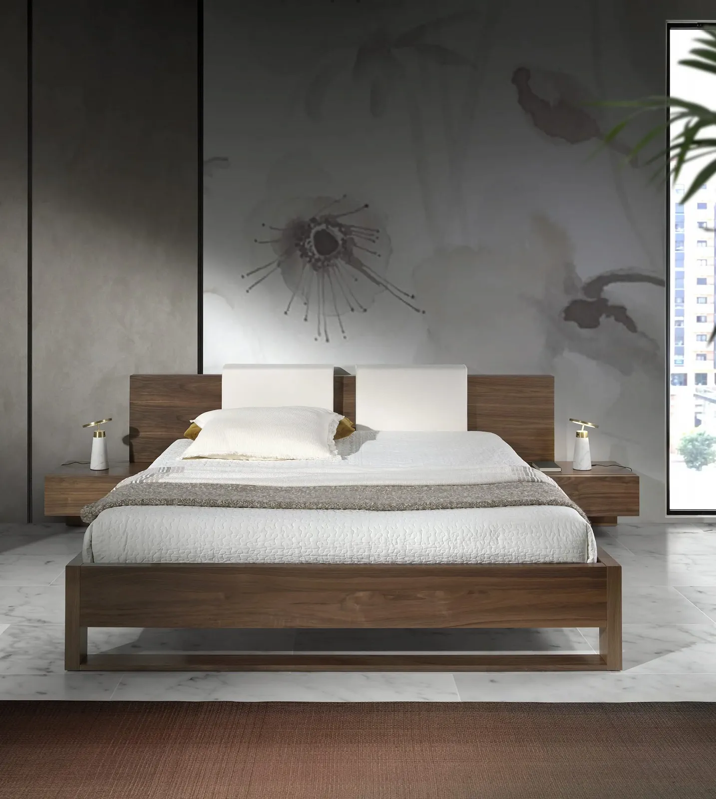 Настільна лампа Ángel Cerdá з білого мармуру та золотої сталі Ø16 x 25,5 см сучасний дизайн Біла з золотом, фото №3