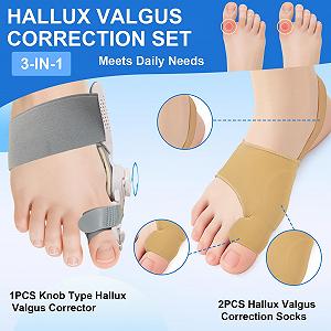 Шина для коррекции Hallux Valgus Регулируемая, 1 шт + Носки для Hallux Valgus, 2 шт synthetic.ua - Фото 1