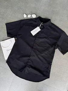Мужской костюм с шортами Calvin Klein, льняной, черный synthetic.ua - Фото 1