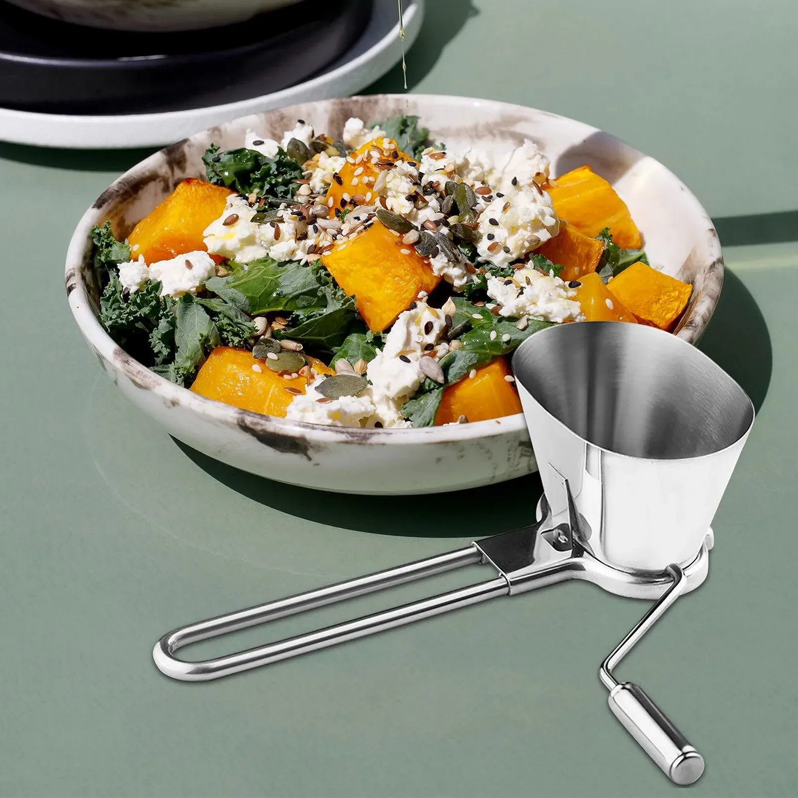 Подрібнювач ручний для цибулі, для нарізання шніту та зеленої цибулі, фото №2