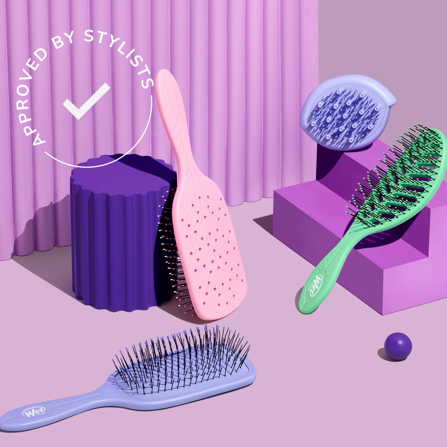 Щітка WetBrush Go Green Speed Dry Detangler з щетинками HeatFlex, рожева, фото №8