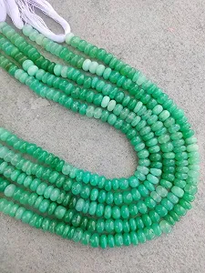 Бусины Хризопраз круглые гладкие 4.5-5 мм зеленый synthetic.ua - Фото 1