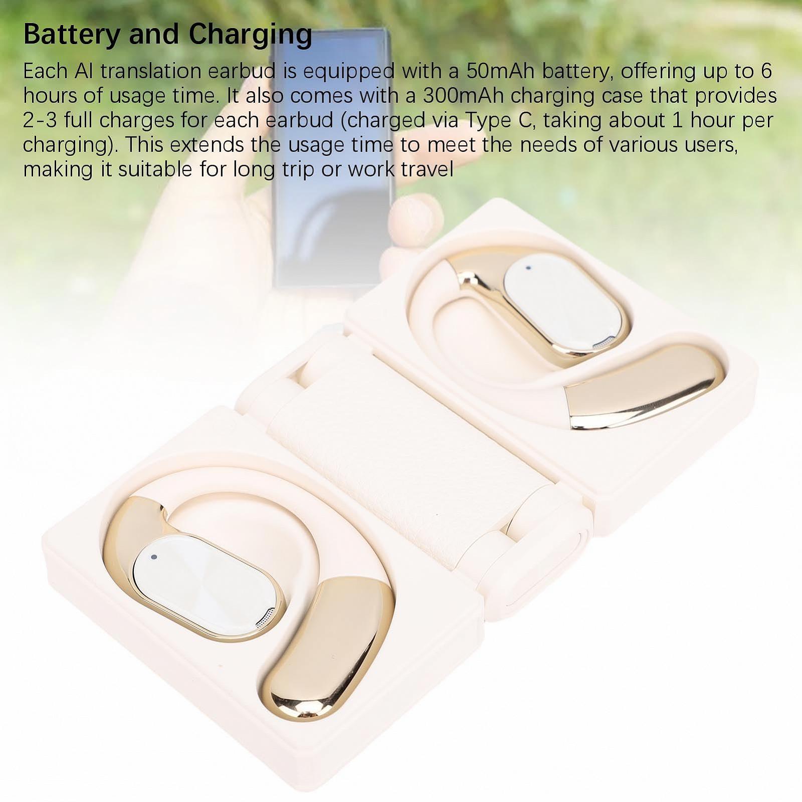 Наушники для перевода Syrisora AI в реальном времени, белый, фото №4 Наушники для перевода Syrisora AI в реальном времени, белый, фото №4