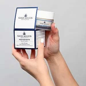 Крем для обличчя Sans Soucis Aqua Benefits 24h Care з гіалуроновою кислотою та термальною водою 50 мл synthetic.ua - Фото 1
