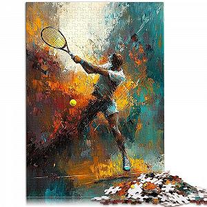 Пазл Tennis Players Action Abstract Painting 1000 элементов 38 x 26 см synthetic.ua - Фото 1