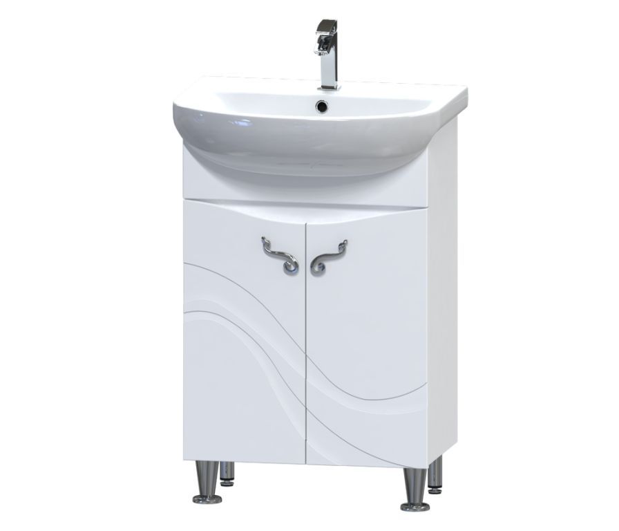 Тумба Aquarius Ронда 55 см с умывальником Артеко 55, фото №1