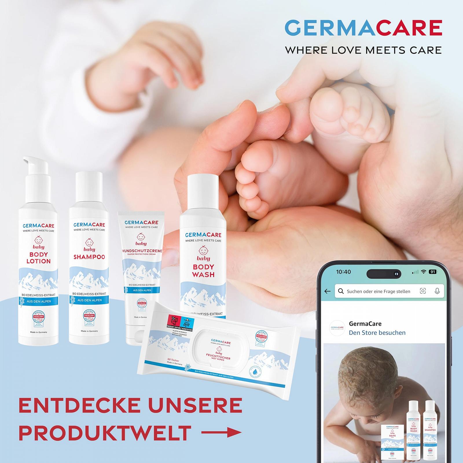 Дитячі серветки GermaCare, 60 шт. в упаковці - для ніжного очищення, фото №6