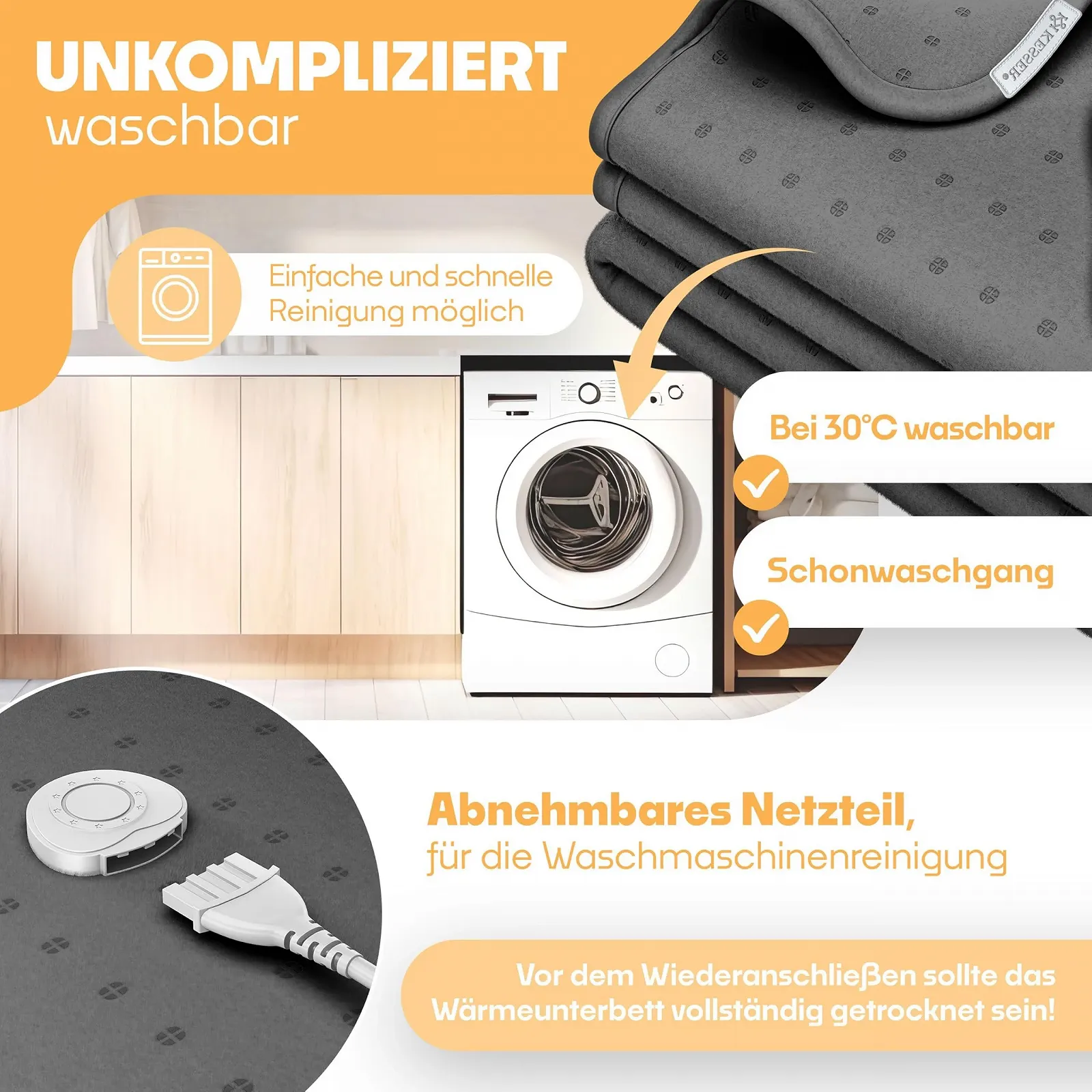 Електрична простирадло KESSER 150 x 80 см, фото №2