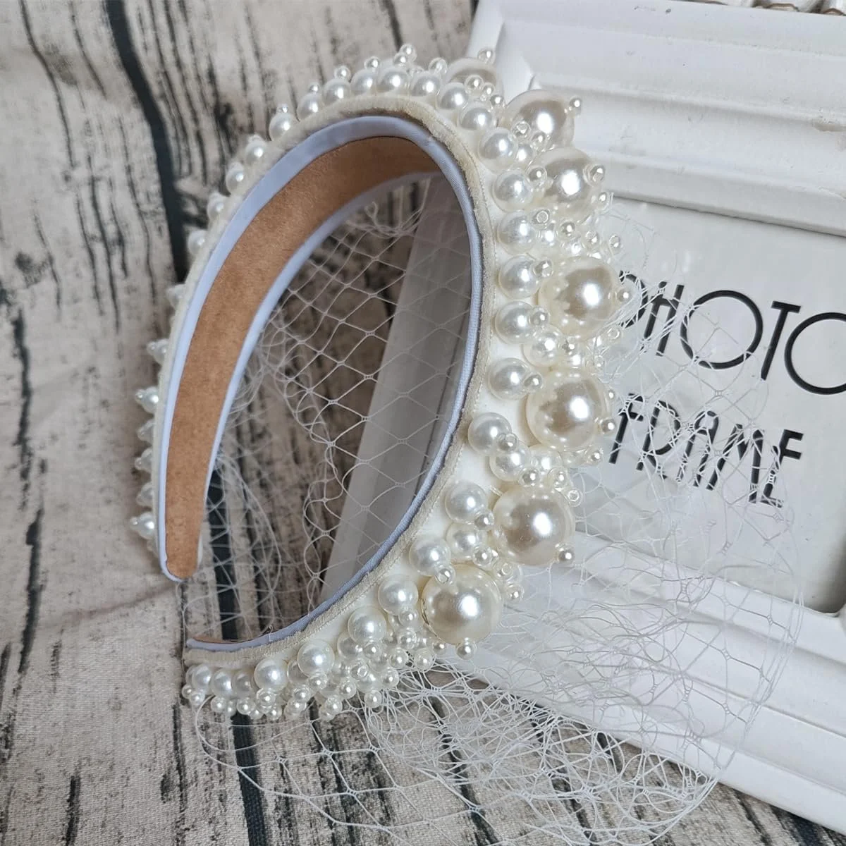 Обруч на голову в стилі 1920-х років з сіткою, фото №6 Обруч на голову в стилі 1920-х років з сіткою, фото №6