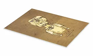 Постер Paul Klee The Ghost of a Genius Абстрактное искусство Коричневый 70 x 100 см synthetic.ua - Фото 1