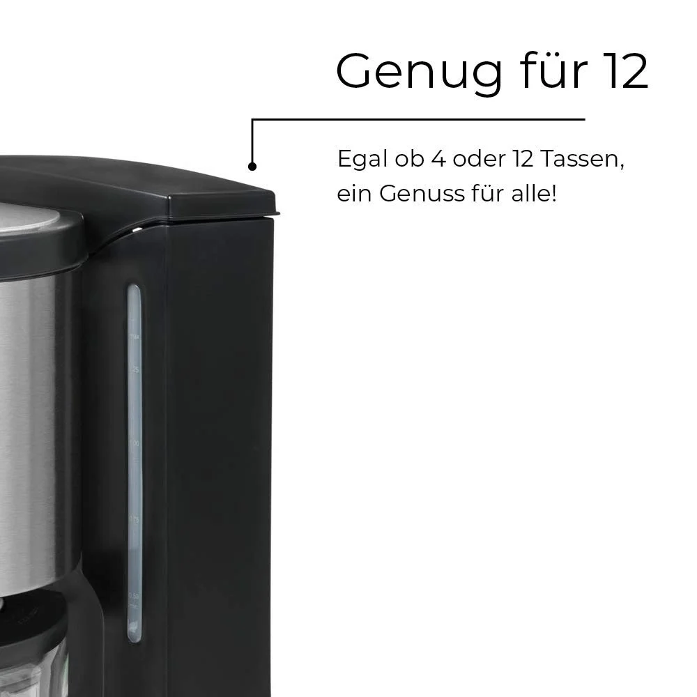 Капельная кофеварка KA 8101 swi 1080 Вт 10 чашек черная нержавеющая сталь, фото №5