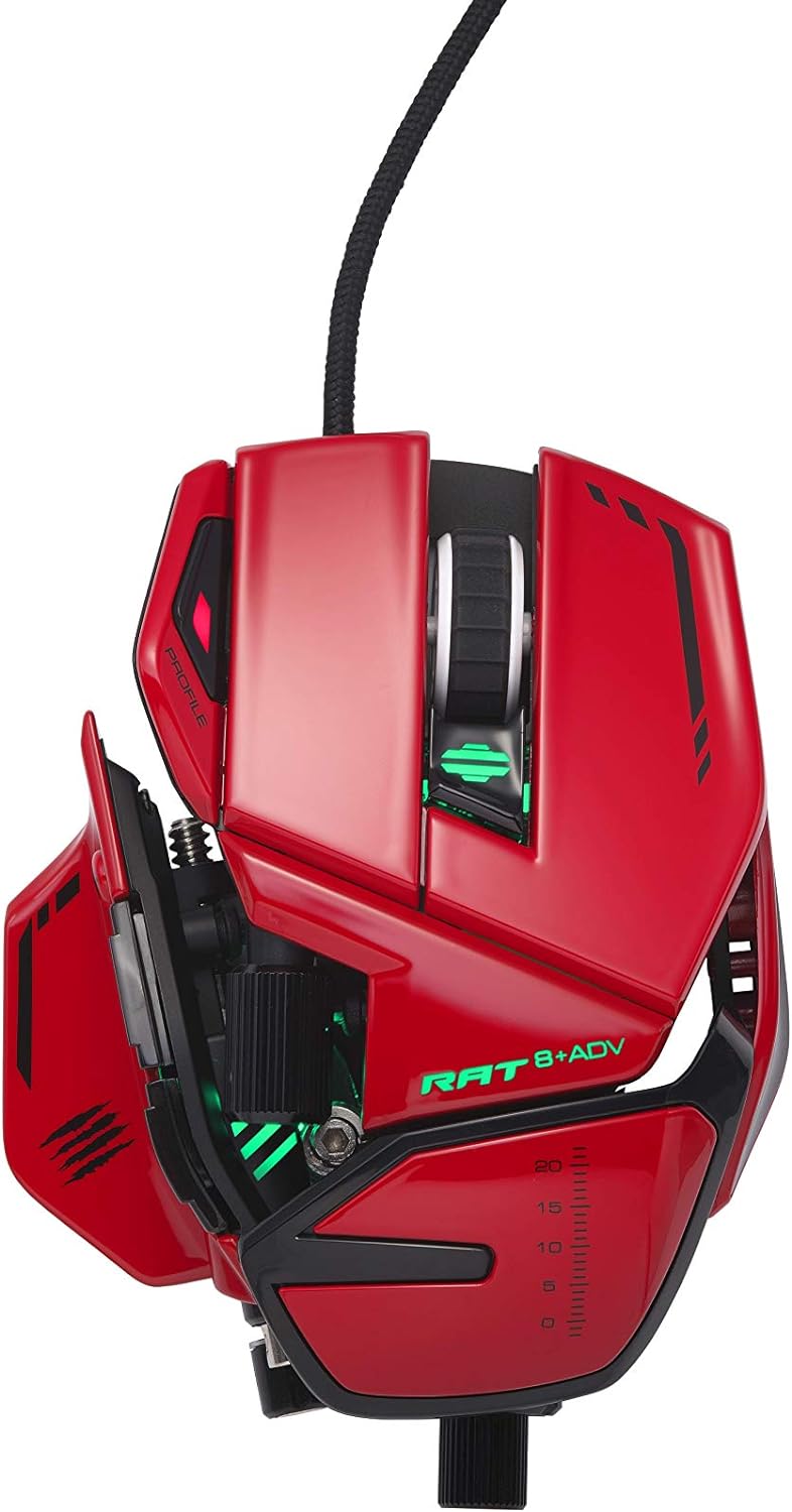 Ігрова дротова миша Mad Catz R.A.T. 8+ ADV / 20 000 DPI / 11 кнопок / Червона, фото №1