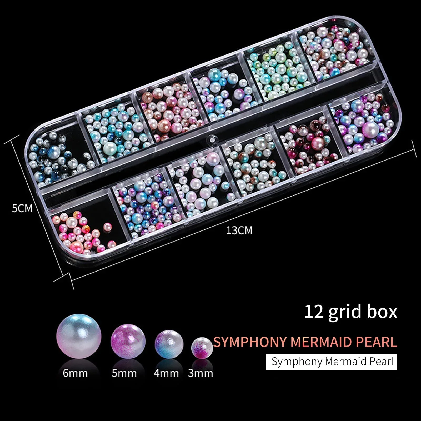 Стрази для нігтів 12 Cell DIY Festival Блискітки 1 Коробка Symphony, фото №2