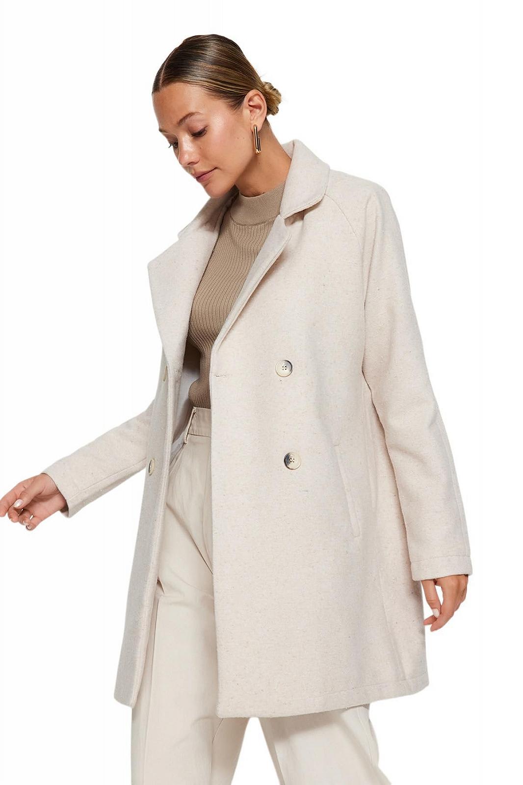 Пальто TRENDYOL Прямой Длинный рукав Стандартный, фото №3 Пальто TRENDYOL Прямой Длинный рукав Стандартный, фото №3