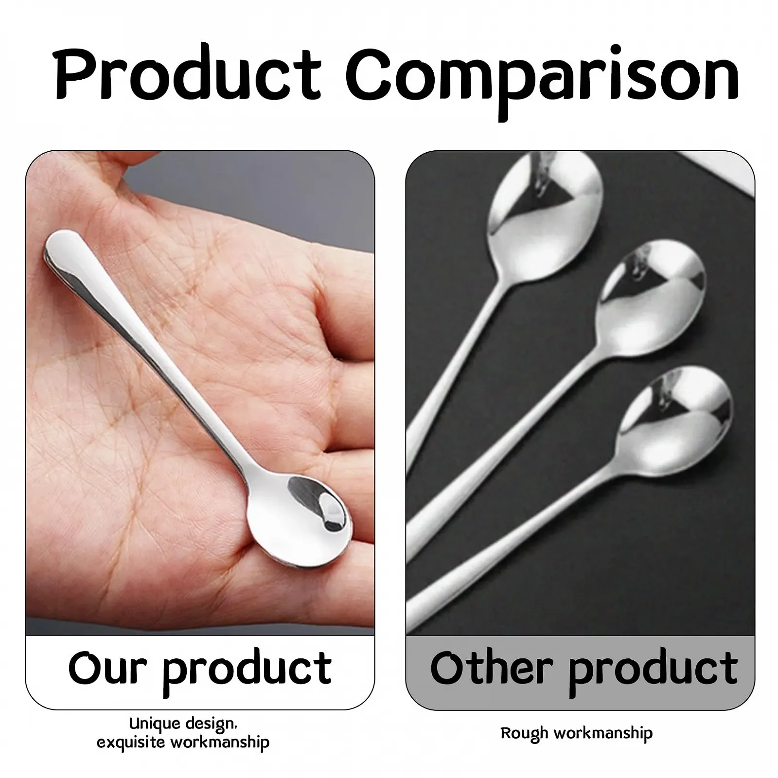 Набір з 8 Еспресо Ложок, Маленькі, фото №6