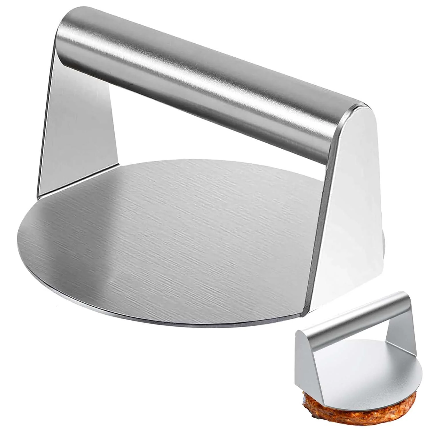 Пресс для бургеров Smash Burger Press Stainless Steel Round Silver, фото №1