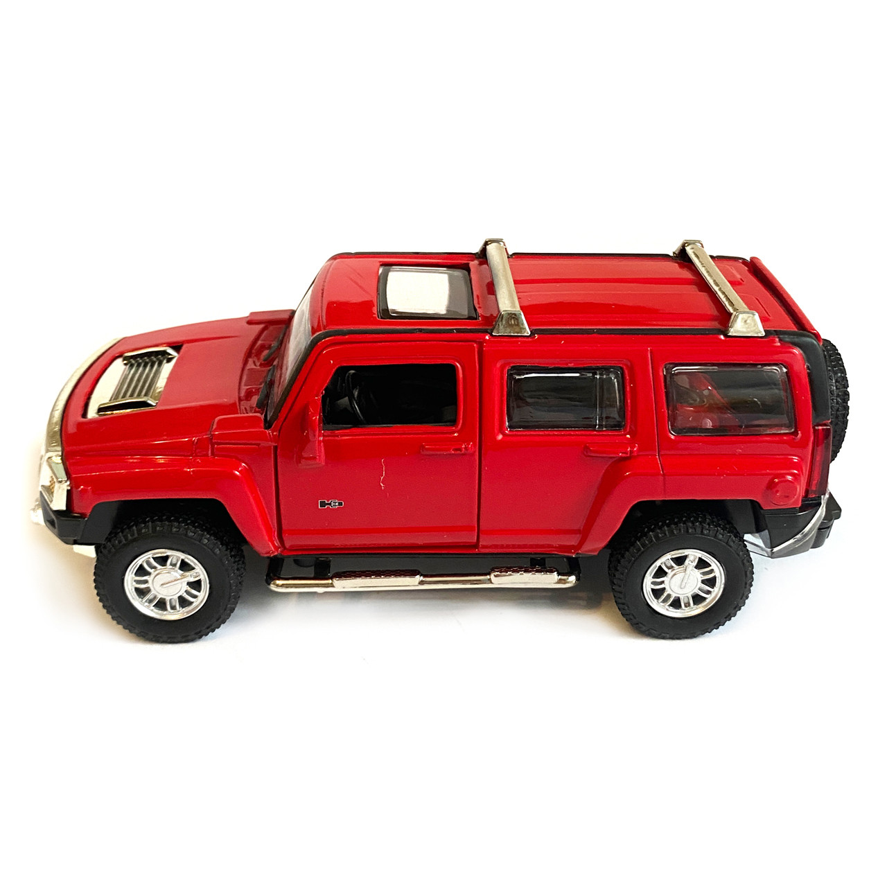 Машинка металлическая детская Hummer H3 Автопром Хаммер красный свет звук откр двери баг 15*6*6 см, фото №3