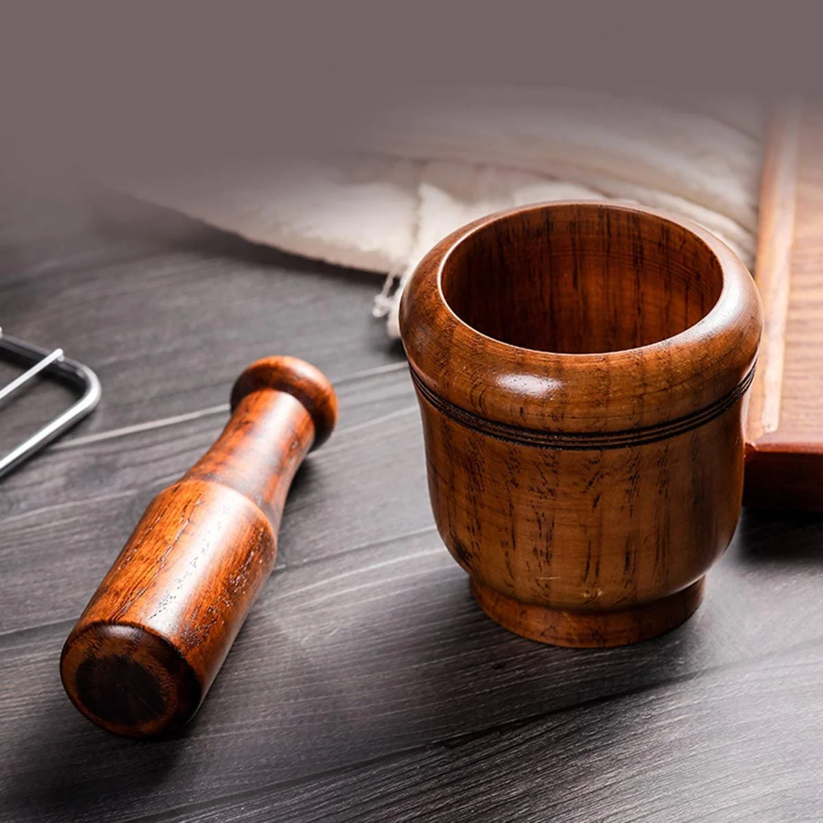 Ступка з товкачиком Масив дерева Натуральний, фото №3