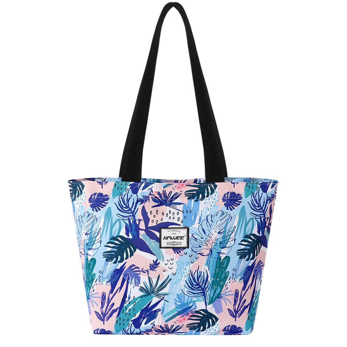 Сумка HAWEE жіноча, велика, для покупок, водонепроникна, для подорожей, роботи, школи, пляжу, синьо-фіолетове листя, модна, фото №1 Сумка HAWEE жіноча, велика, для покупок, водонепроникна, для подорожей, роботи, школи, пляжу, синьо-фіолетове листя, модна, фото №1