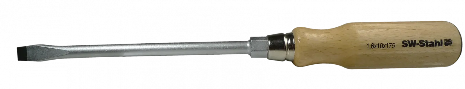 Отвертка SW-STAHL 30603L деревянная ручка шлицевая 8,0 x 150 мм, фото №1