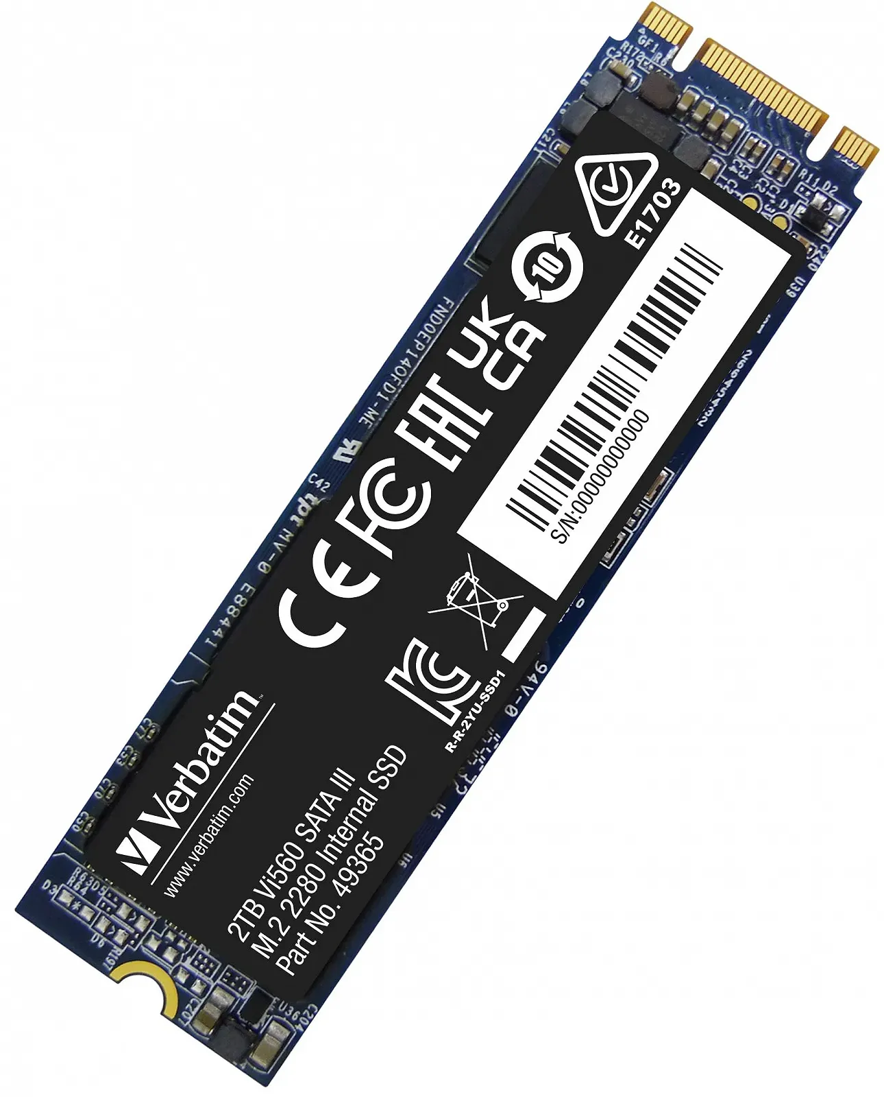 SSD-накопитель Verbatim Vi560 S3 2TB Internal SATA III M.2 2280 3D NAND 550 МБ/с Black, фото №3 SSD-накопитель Verbatim Vi560 S3 2TB Internal SATA III M.2 2280 3D NAND 550 МБ/с Black, фото №3
