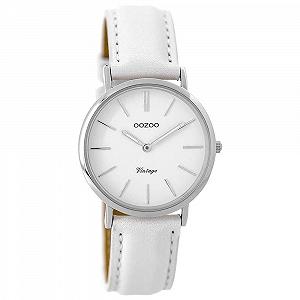 Купить Женские часы Oozoo Vintage Кожаный ремешок 32 мм Белый C9313, серебристый / белый, Ремешок. - Фото 1 Женские часы Oozoo Vintage Кожаный ремешок 32 мм Белый C9313, серебристый / белый, Ремешок. - Фото 1