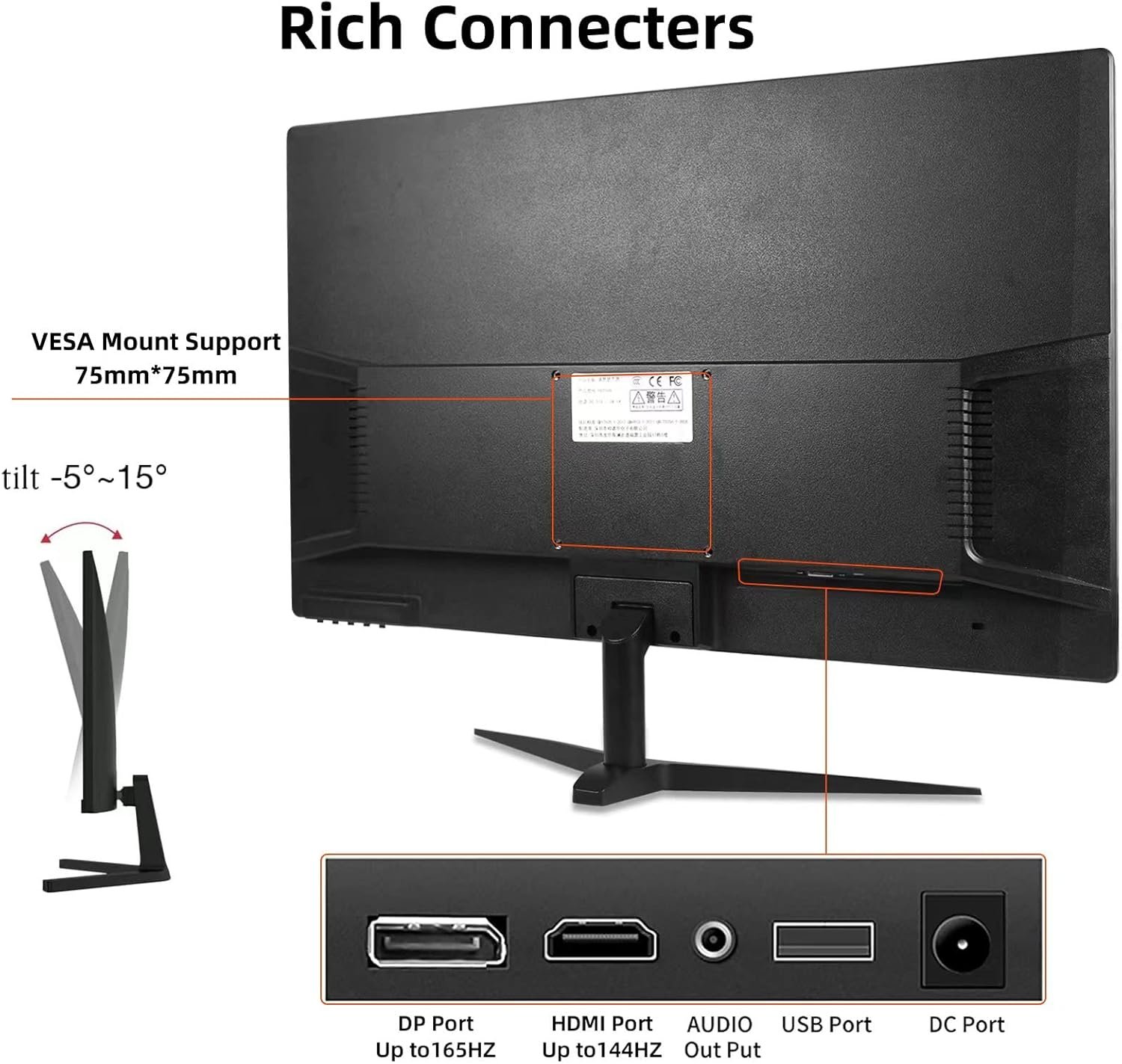 Монитор 24" Wstirhy HD-238 Full HD TN 144 Гц, фото №5