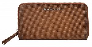 Кошелек Bugatti Perfo Большой Женский Кожаный, Женский Кожаный Кошелек, Женский Кошелек, Большой, Коричневый, коричневый - Фото 1