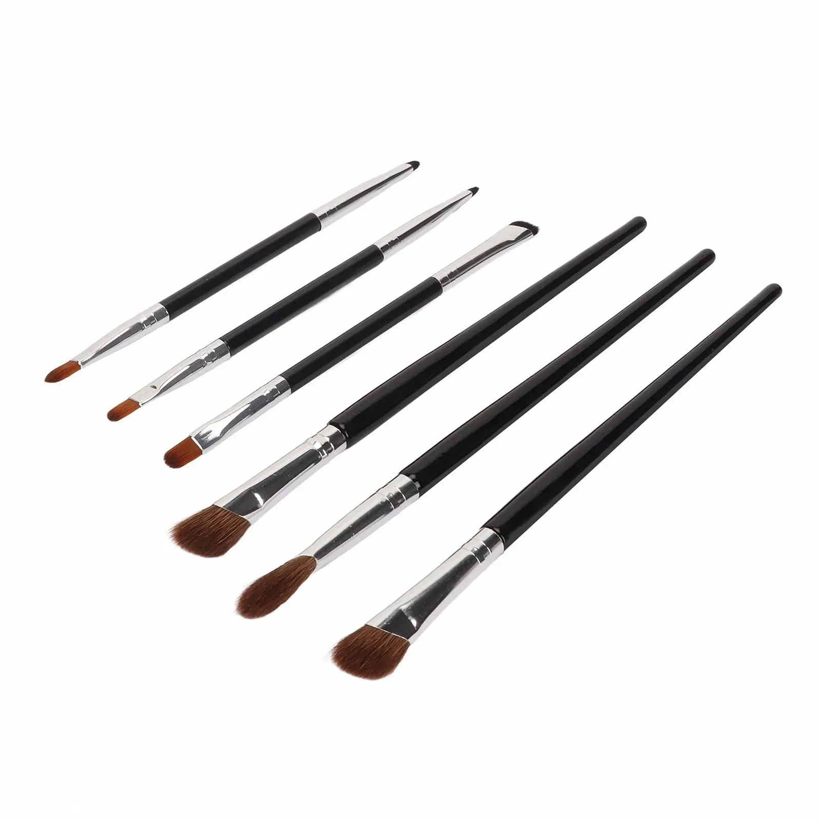 Набор двухсторонних кистей для подводки глаз 6 шт, фото №2