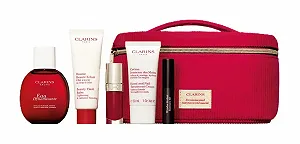 Набір Clarins 6 шт, ароматичний спрей, помада, туш, крем для рук та нігтів, бальзам для миттєвої краси та косметичний крем - Фото 1